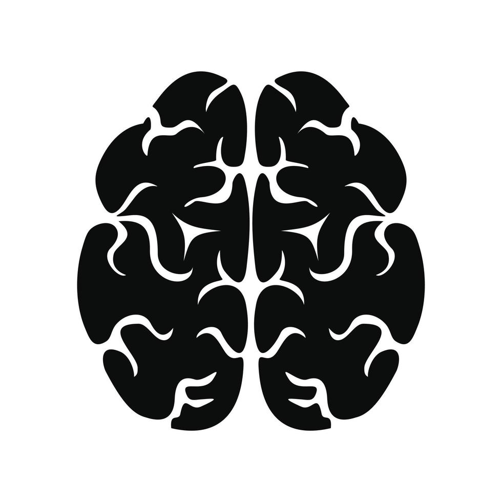icône du cerveau, style simple vecteur