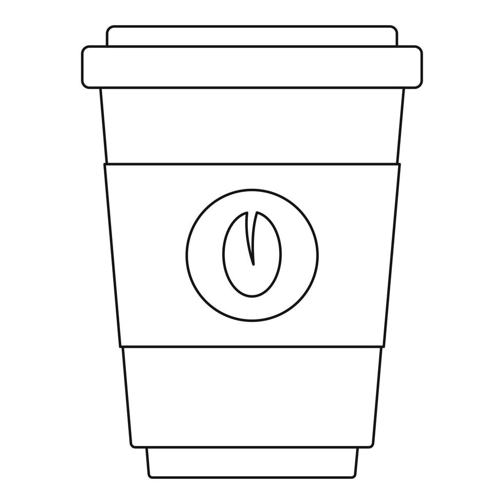 icône de café, style de contour. vecteur