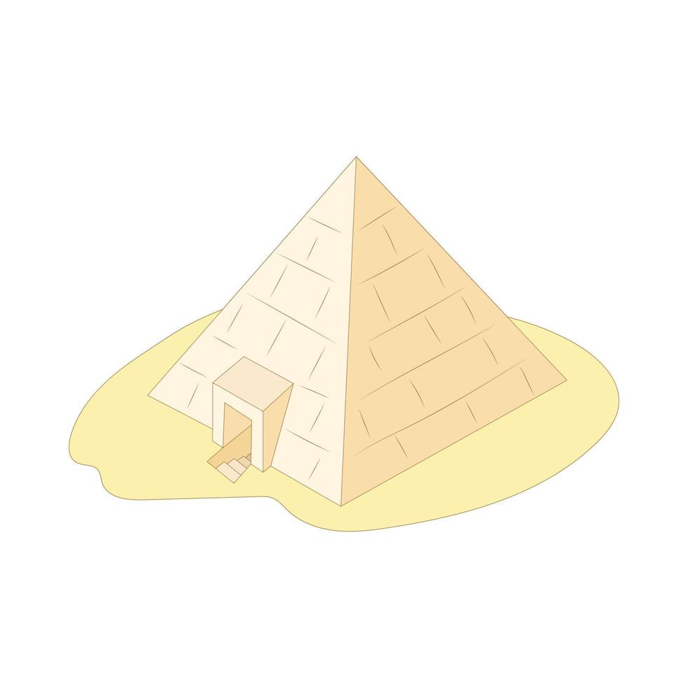pyramide de gizeh, icône de l'egypte, style cartoon vecteur