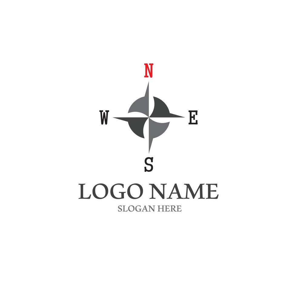 boussole logo modèle vecteur icône