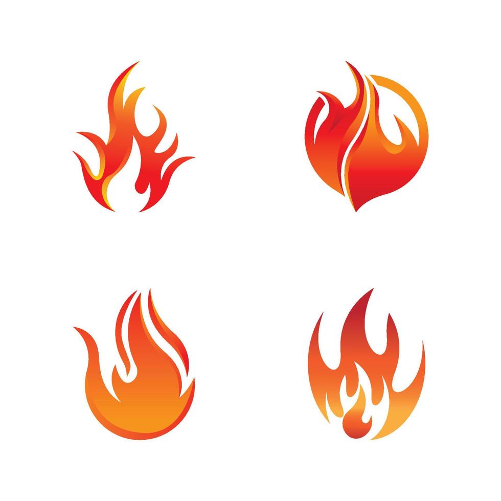 illustration de conception de logo de feu et symbole de feu vecteur