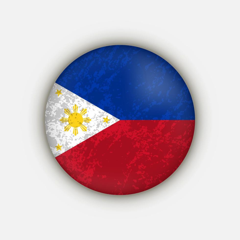 pays philippines. drapeau philippin. illustration vectorielle. vecteur