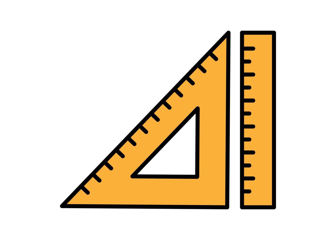 modèle de conception de logo d'icône de règle illustration vectorielle isolée vecteur