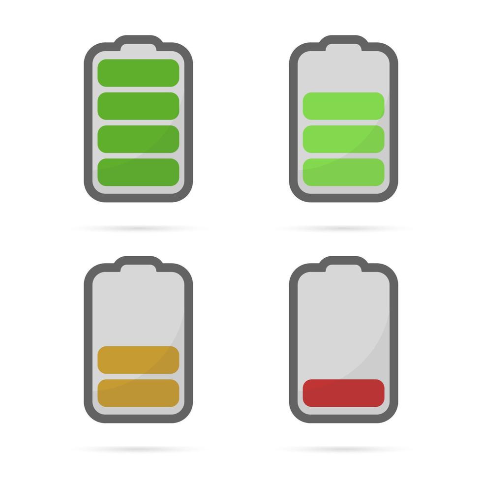 présentation de la batterie de charge, présentation de la charge, icône de la batterie électrique. vecteur