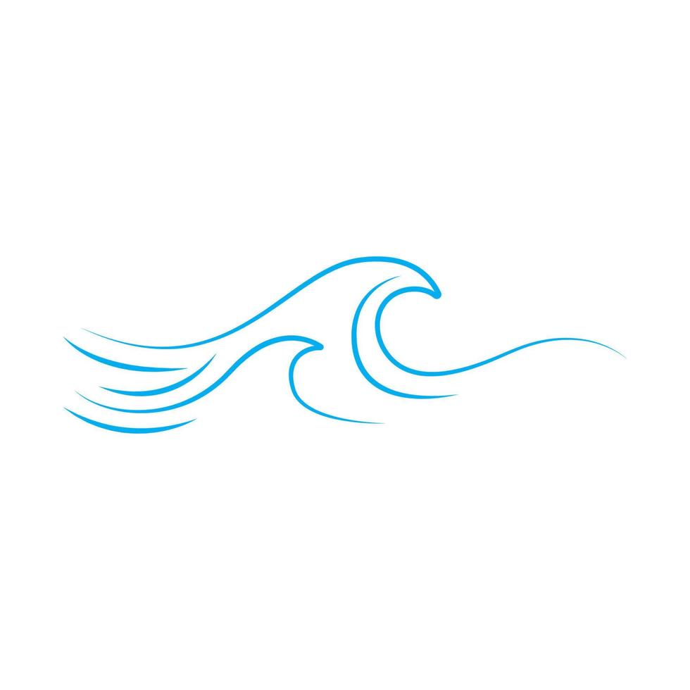 icône du logo de la vague de la mer vecteur