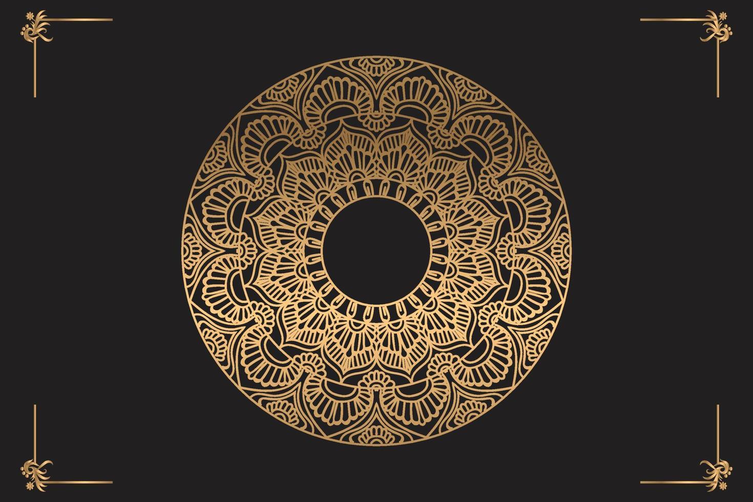 conception de vecteur de motif de mandala de luxe géométrique ornemental
