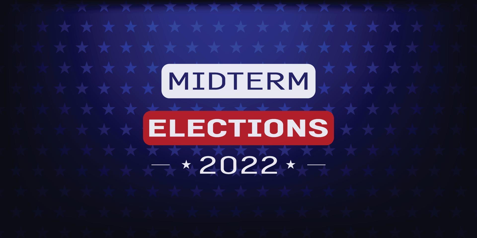 élections de mi-mandat aux états-unis 2022 fond abstrait avec des étoiles vecteur