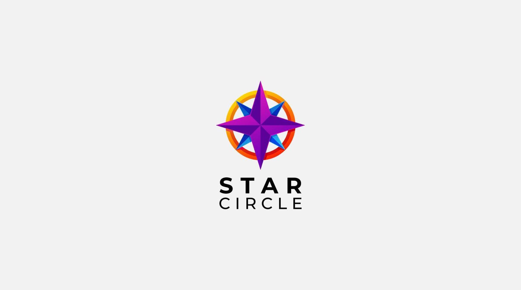 illustration de modèle de conception de logo vectoriel étoile cercle