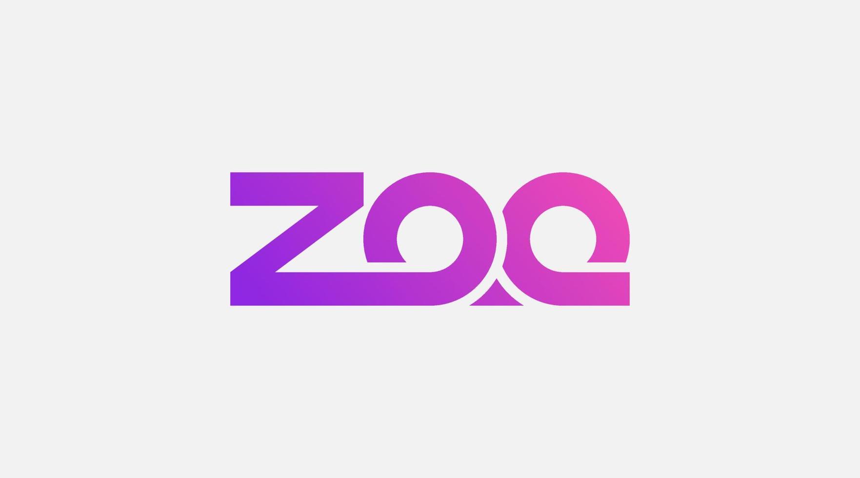 illustration de modèle de conception de logo vectoriel zoo