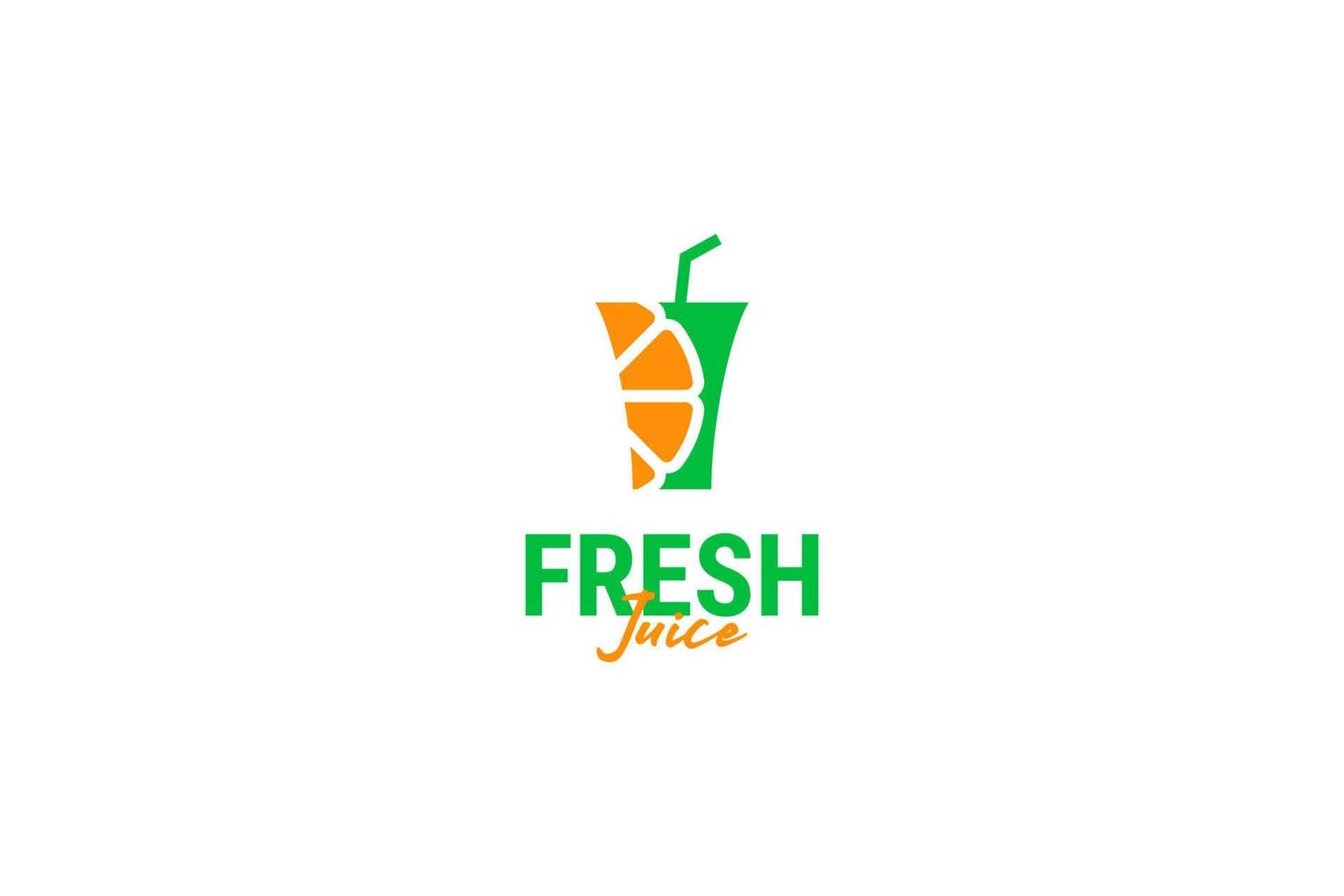 illustration de modèle de vecteur de conception de logo de jus de fruits frais