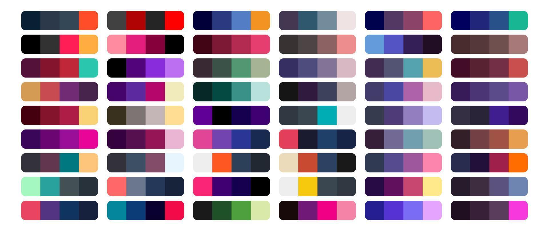 modèle de conception de jeu de palette de couleurs vectorielles vecteur