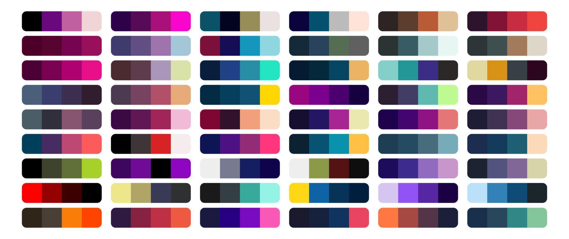 modèle de conception de jeu de palette de couleurs vectorielles vecteur