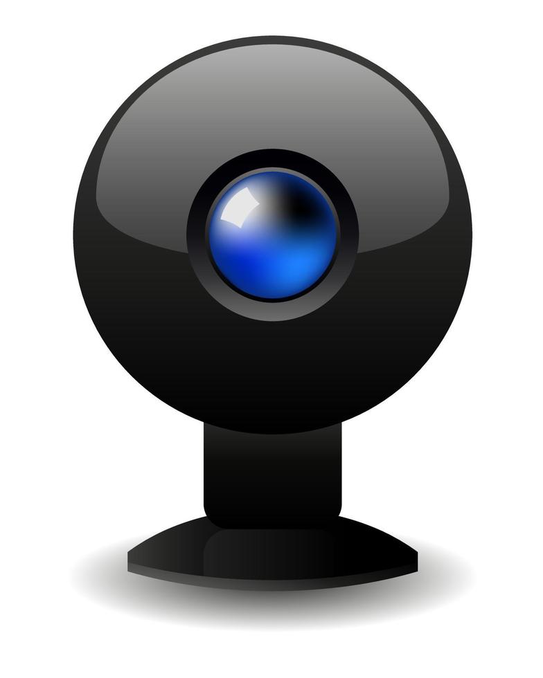 caméra Web sur votre ordinateur et vidéo Internet vecteur