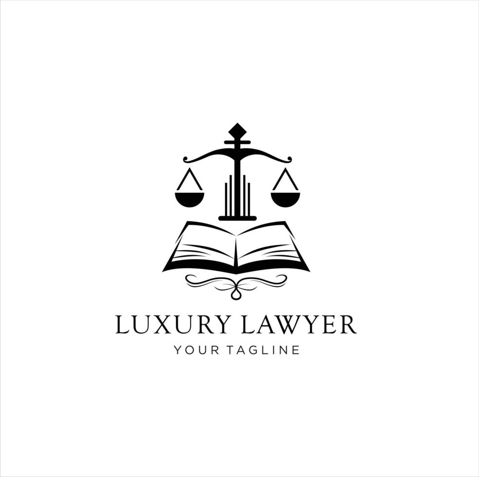 logo avocat et droit. Design moderne. style abstrait. illustration vectorielle vecteur