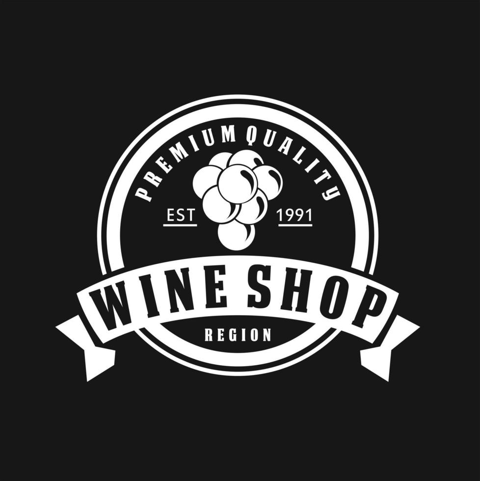 logos de vin isolés sur fond blanc. vecteur