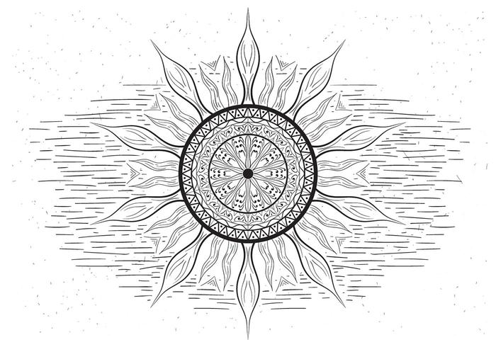 Illustration Vecteur Mandala libre Sun