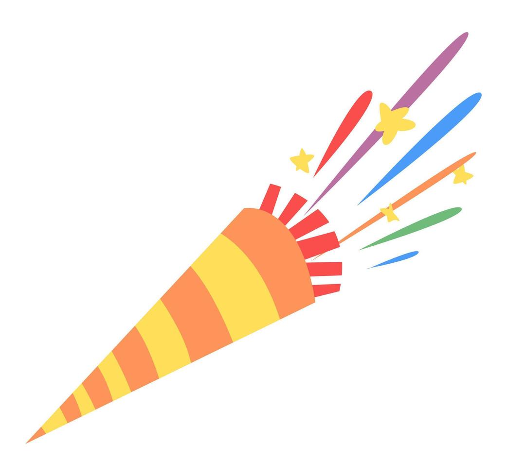 icône colorée de trompette de nouvel an. adapté aux thèmes de célébration, nouvel an, anniversaire, cartes de voeux, modèles, etc. style vectoriel plat