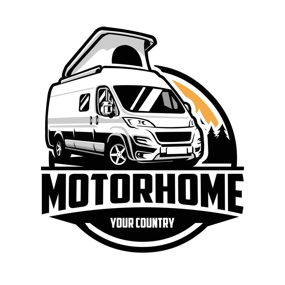 camping-car camping-car logo vecteur isolé