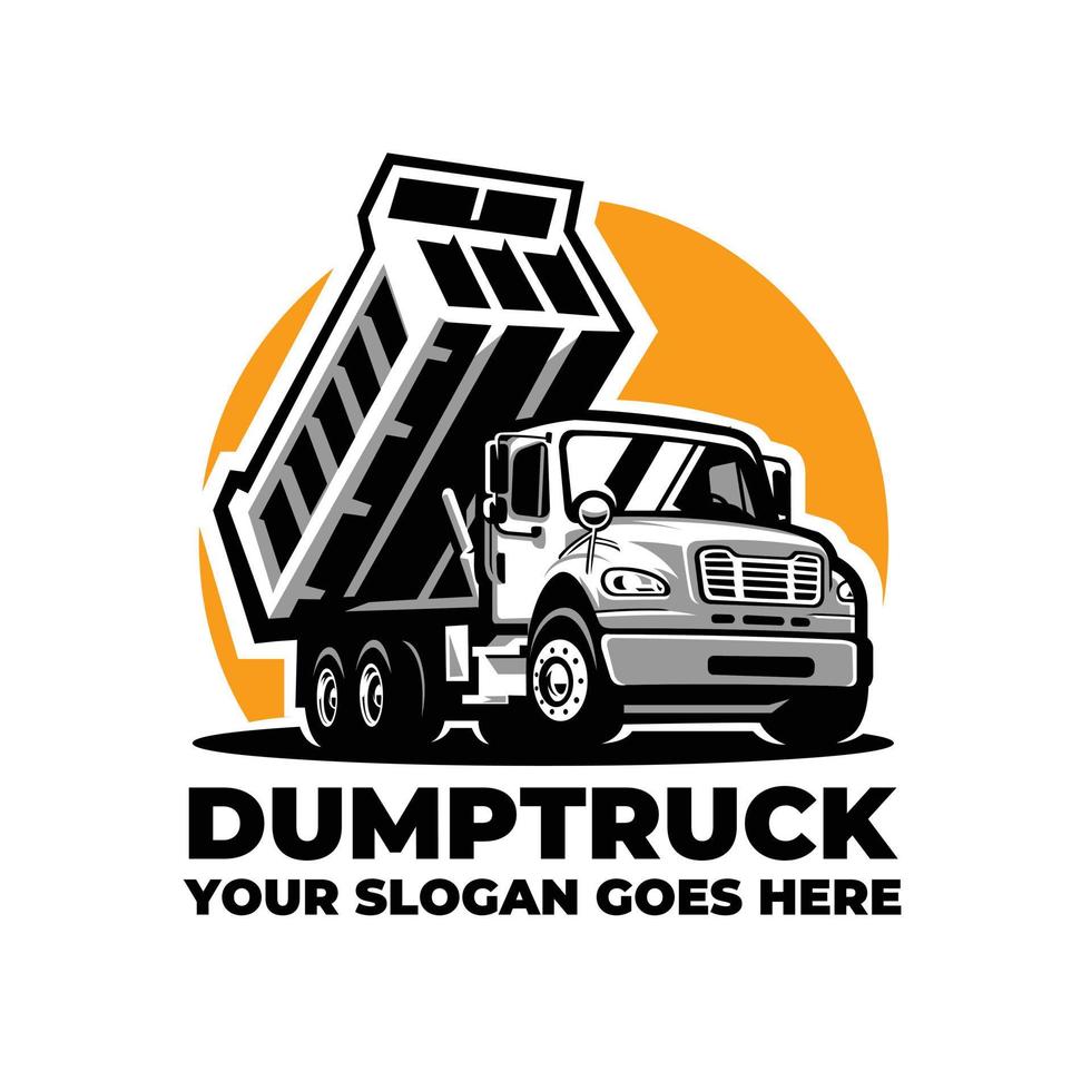 camion à benne basculante camion de déménagement vecteur silhouette isolé