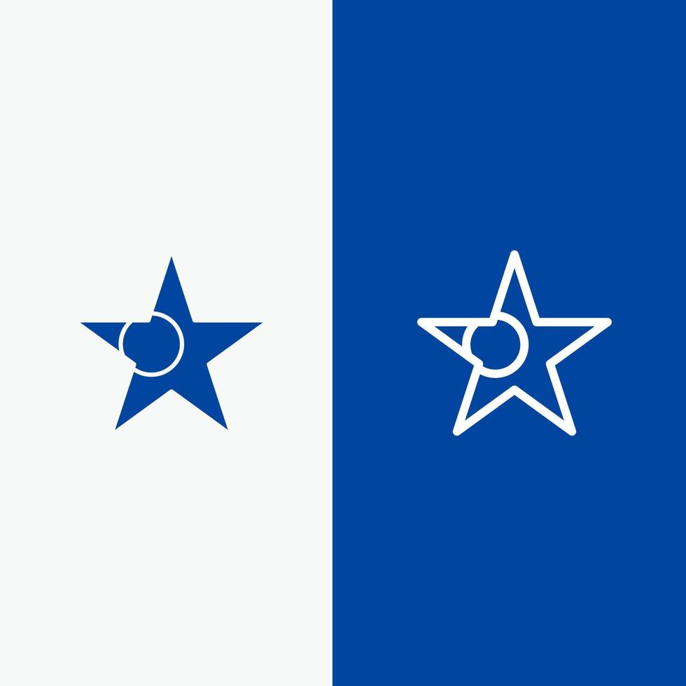 drapeau bangladesh ligne étoile et glyphe icône solide bannière bleue ligne et glyphe icône solide bannière bleue vecteur