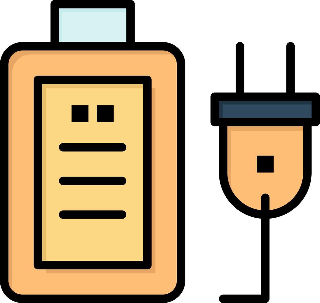 fiche de charge de la batterie modèle de bannière d'icône de vecteur d'icône de couleur plate d'éducation