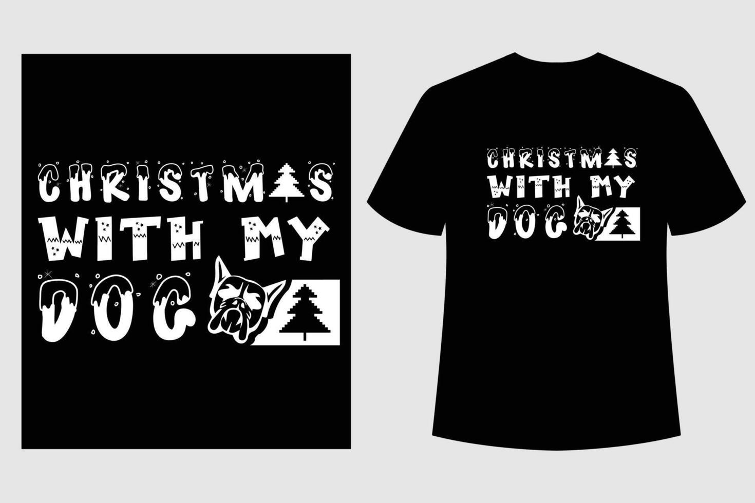 conception de t-shirt le jour de noël ou le jour de noël vecteur