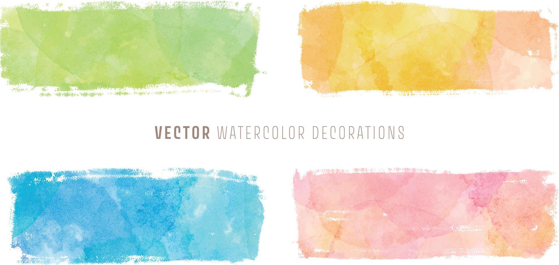 décorations aquarelles vectorielles. fond pour le titre et le logo vecteur