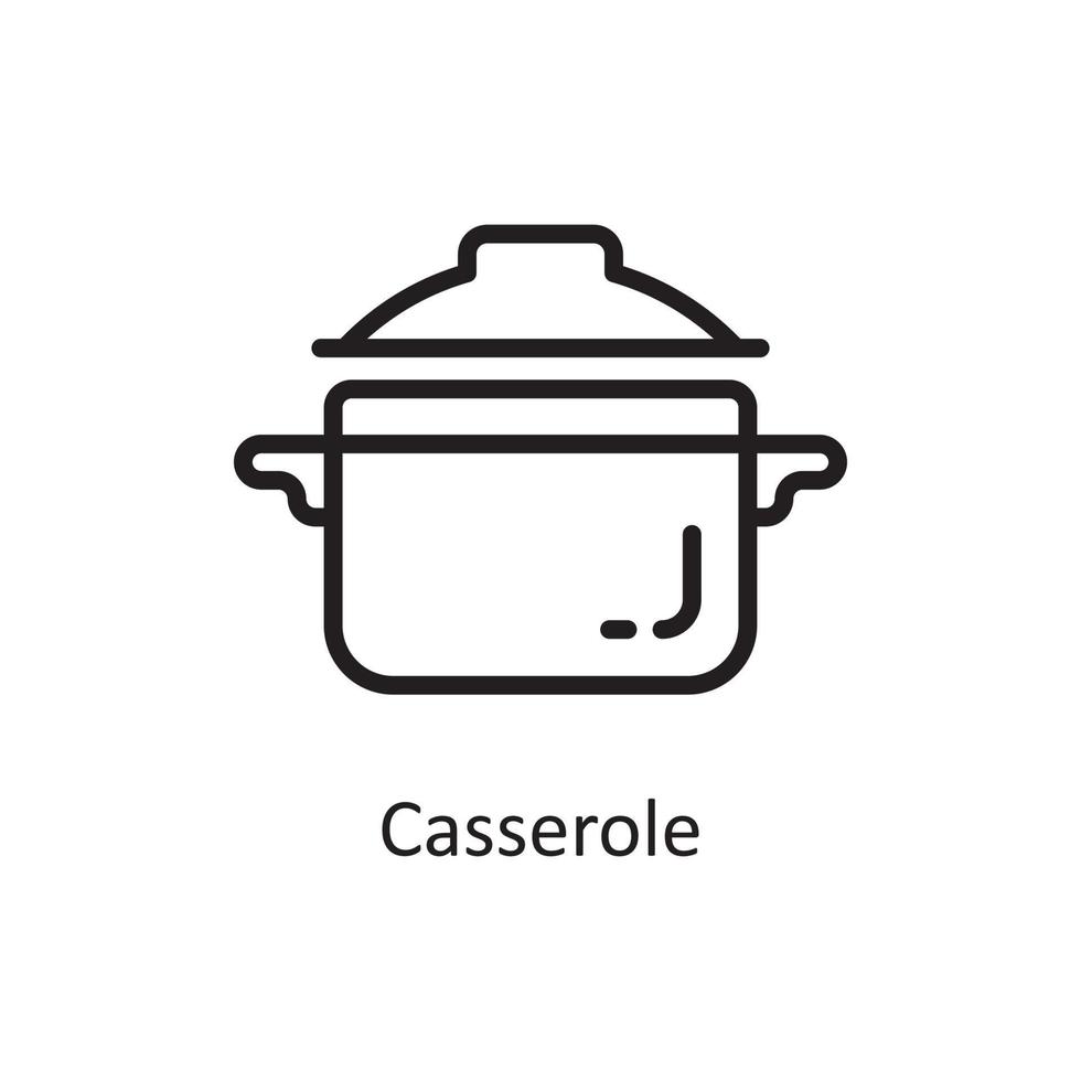 illustration de conception d'icône de contour de vecteur de cocotte. symbole d'entretien ménager sur fond blanc fichier eps 10