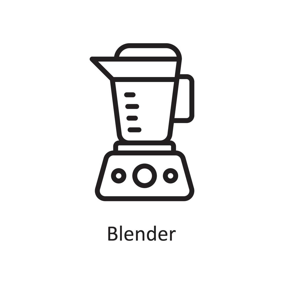 illustration de conception d'icône de contour de vecteur de mélangeur. symbole d'entretien ménager sur fond blanc fichier eps 10
