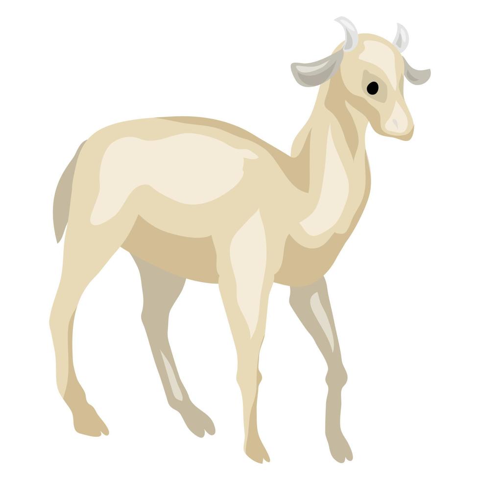 icône de chèvre, style cartoon vecteur