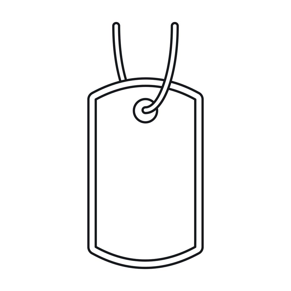 icône d'insigne d'armée d'identification, style de contour vecteur