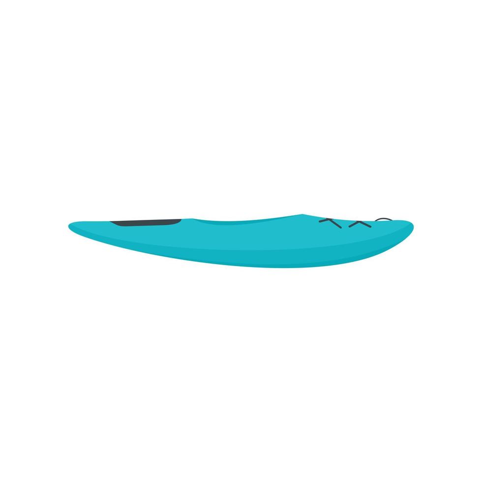 icône de kayak bleu, style plat vecteur