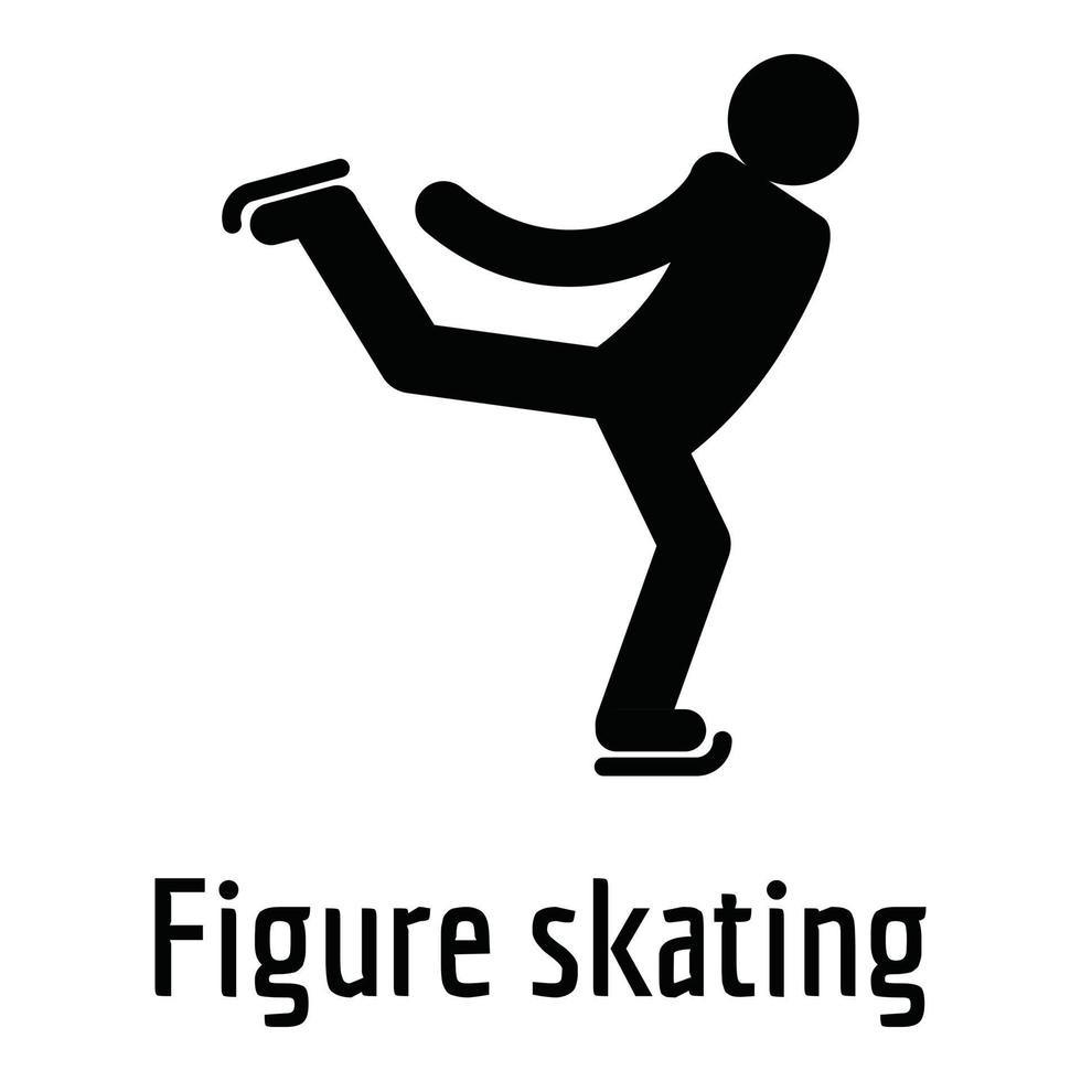 icône de patinage artistique, style simple. vecteur