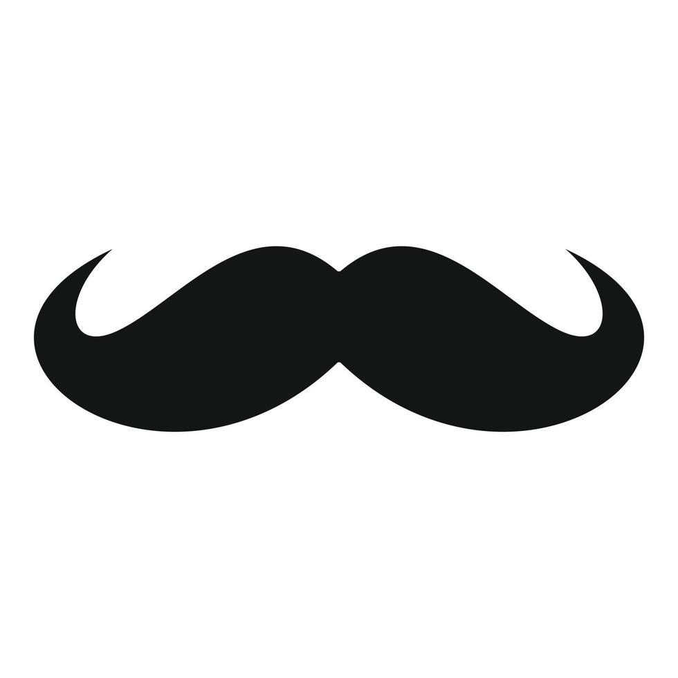 icône de moustache russe, style simple. vecteur