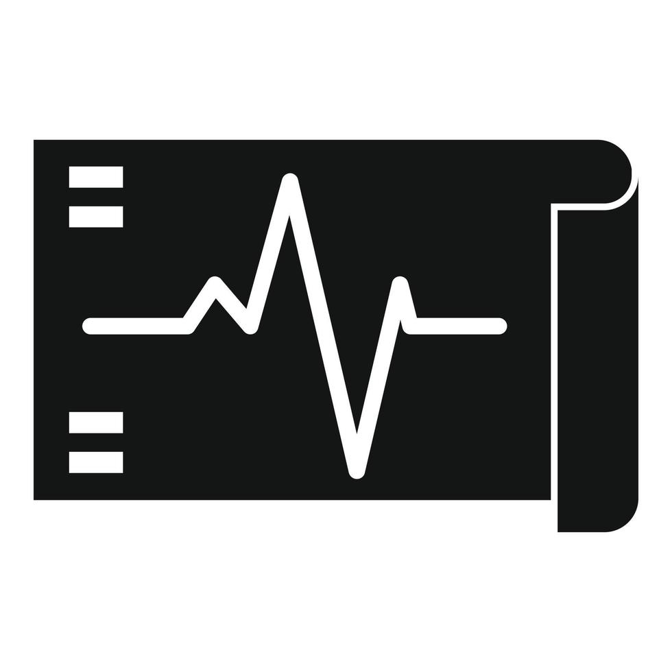 icône d'électrocardiogramme, style simple vecteur