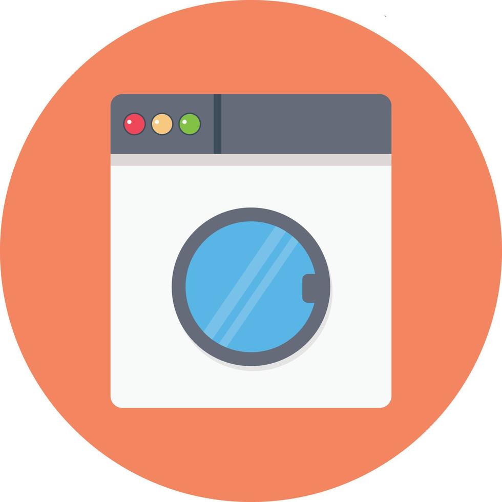 illustration vectorielle de machine à laver sur fond. symboles de qualité premium. icônes vectorielles pour le concept et la conception graphique. vecteur