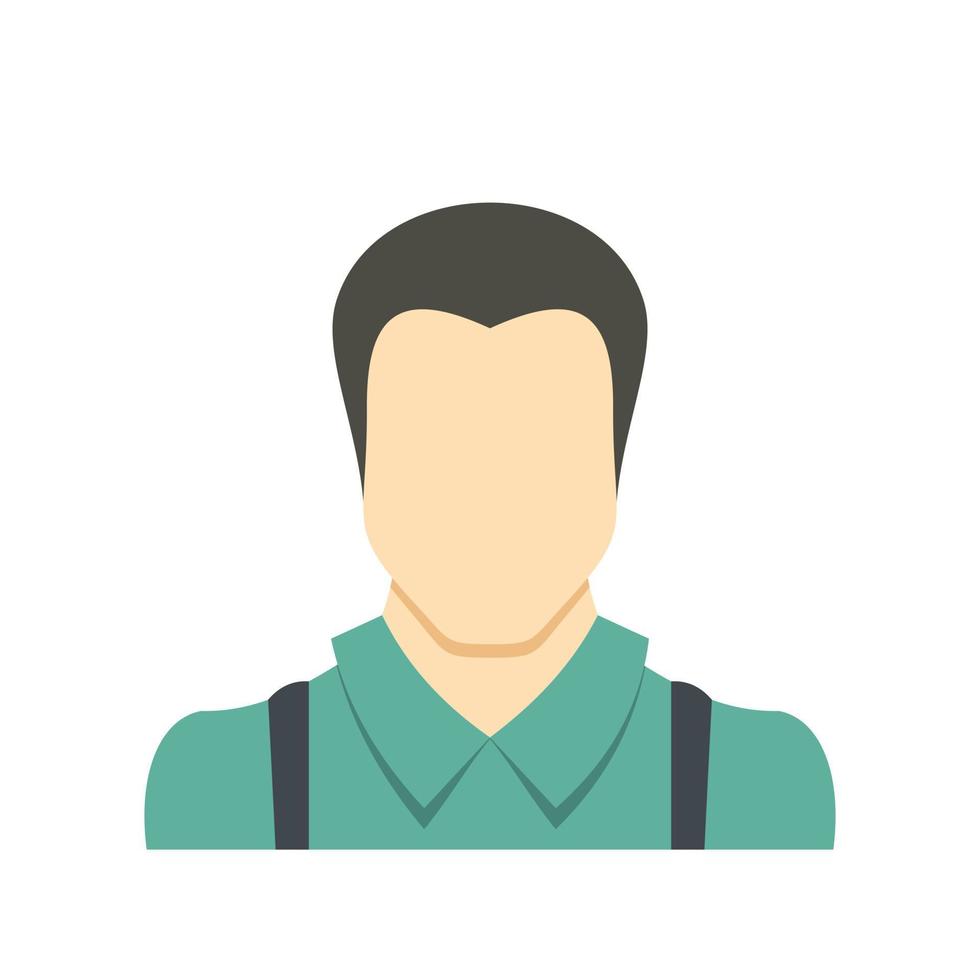 vecteur d'icône d'avatar de travailleur plat