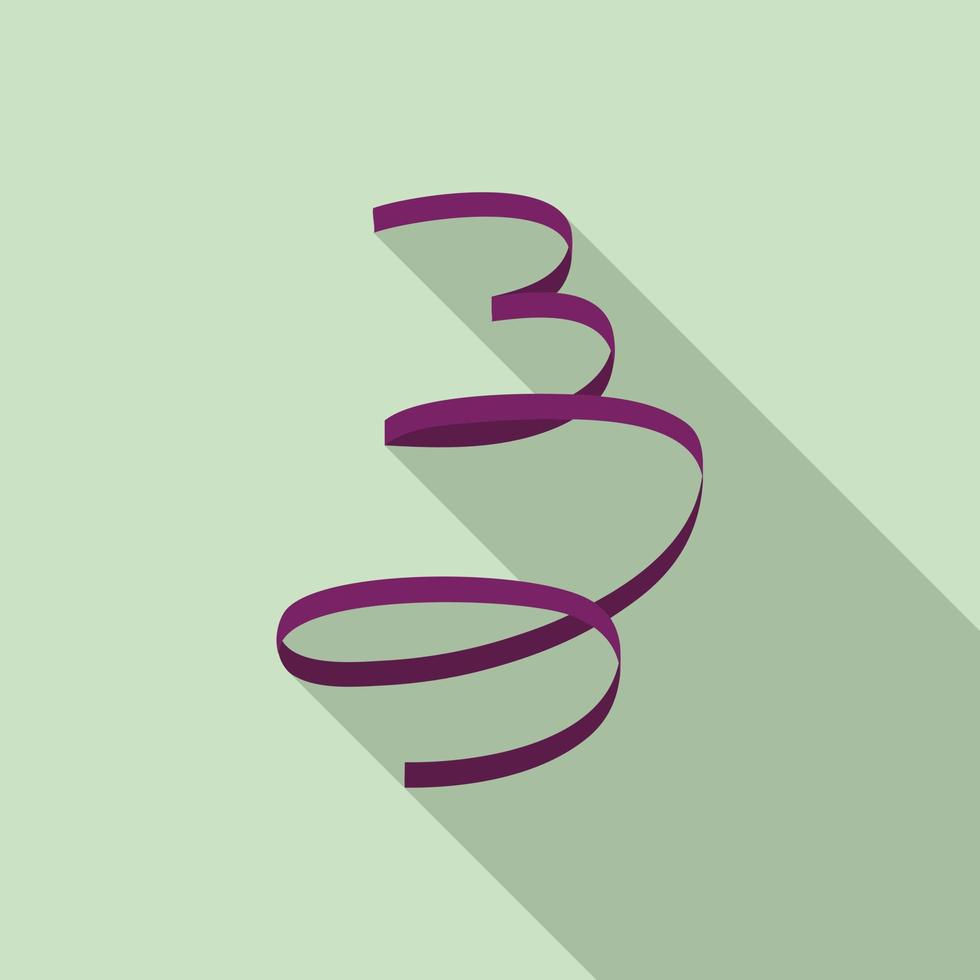 icône serpentine violette, style plat vecteur