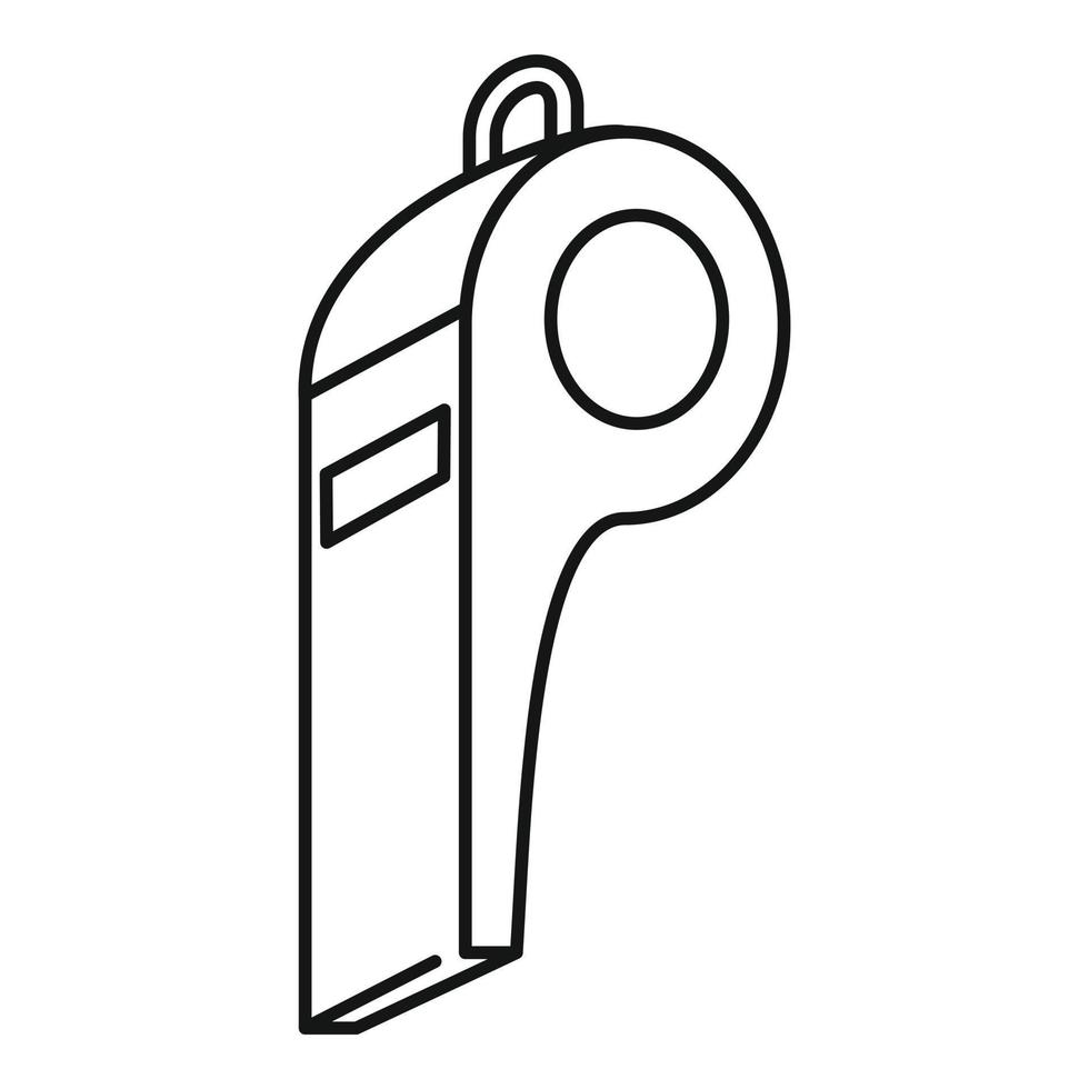 icône de sifflet fort, style de contour vecteur