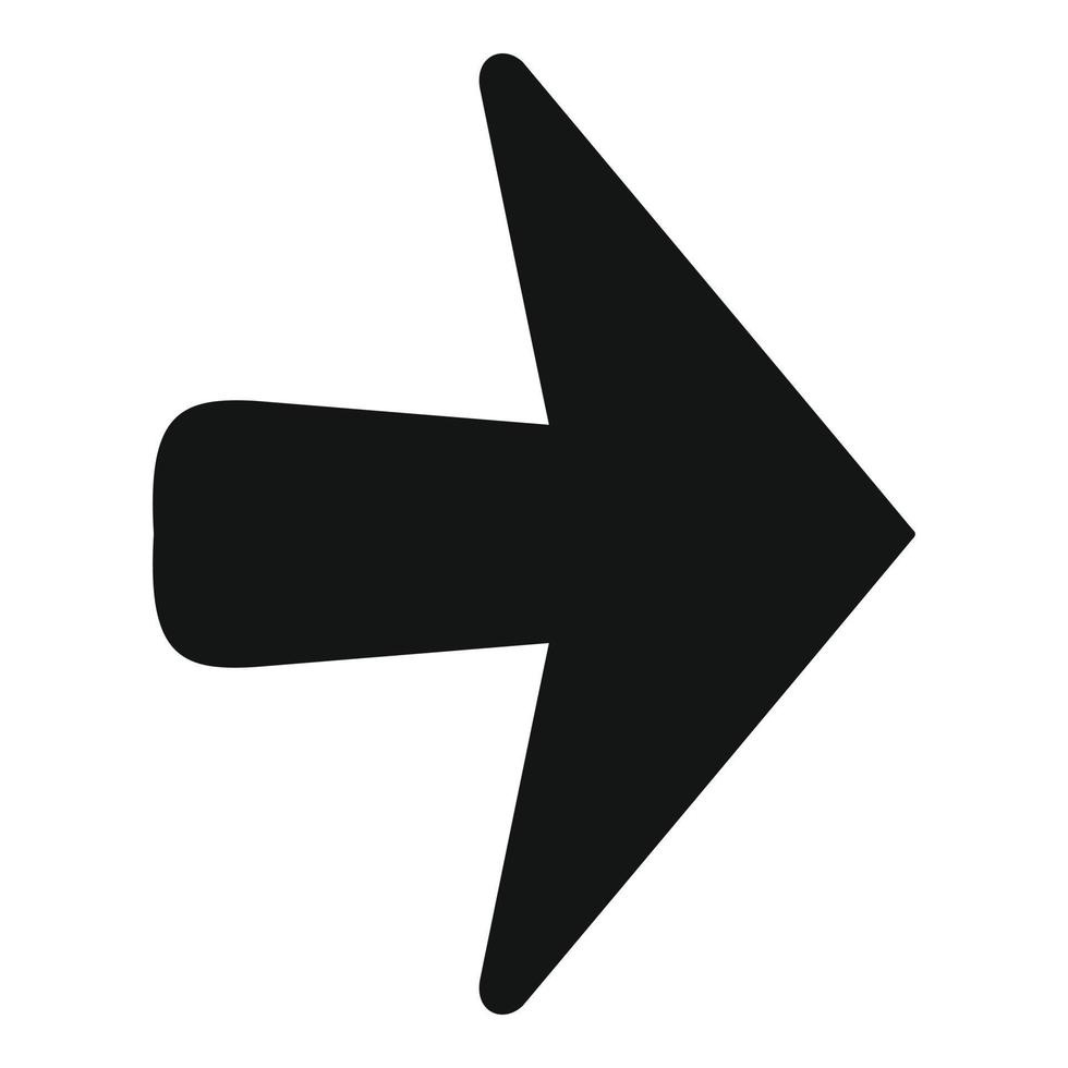 icône de flèche en vecteur noir simple