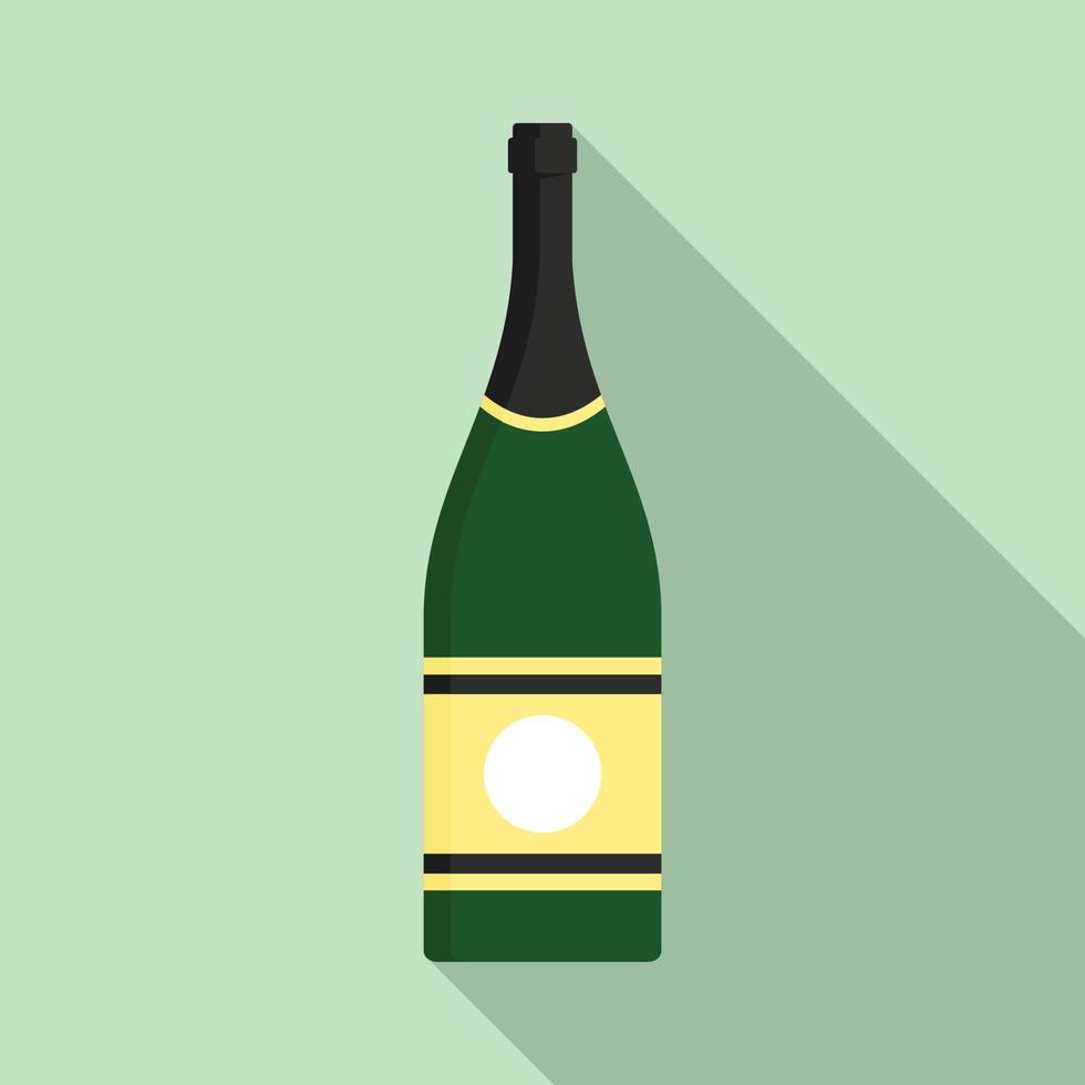 icône de champagne d'élite, style plat vecteur
