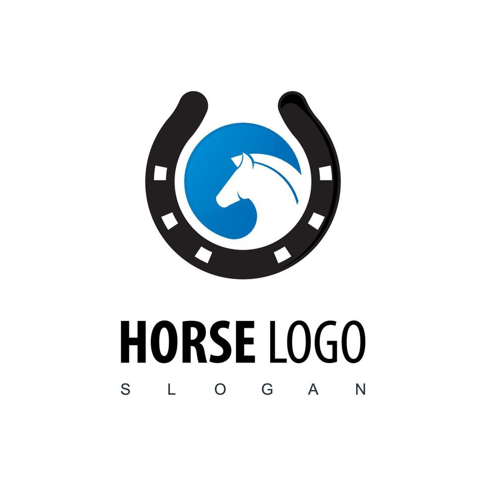 modèle de conception de logo de cheval vecteur