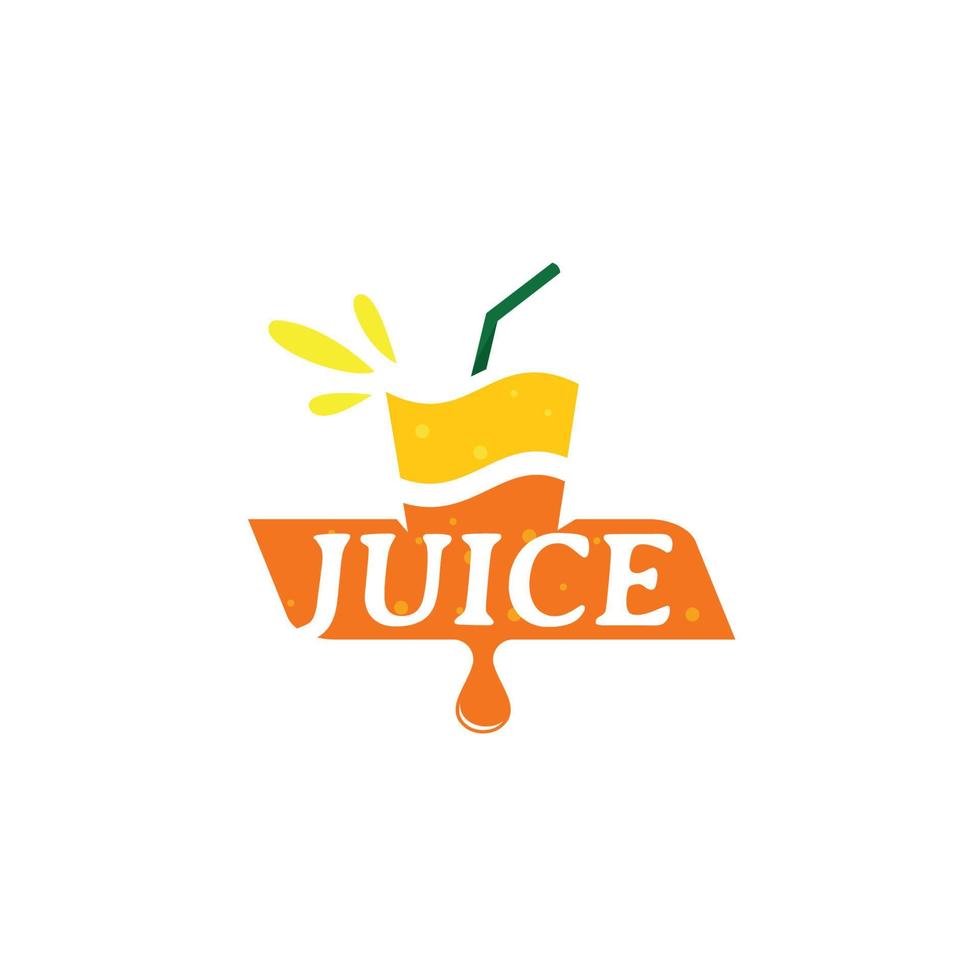 modèle de conception de logo de jus vecteur