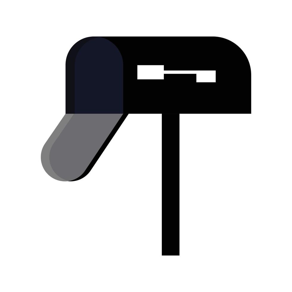 boîtes aux lettres silhouette stand illustration vectorielle vecteur