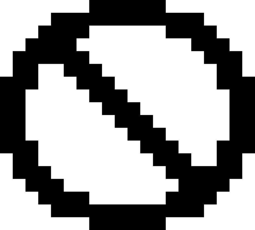 style de pixel d'interdiction de signe d'icône internet. vecteur