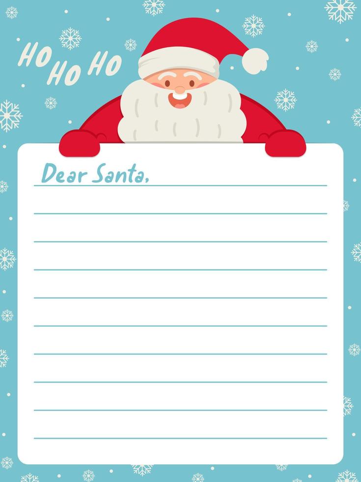 Lettre au Père Noël. cher Père Noël. illustration vectorielle vecteur