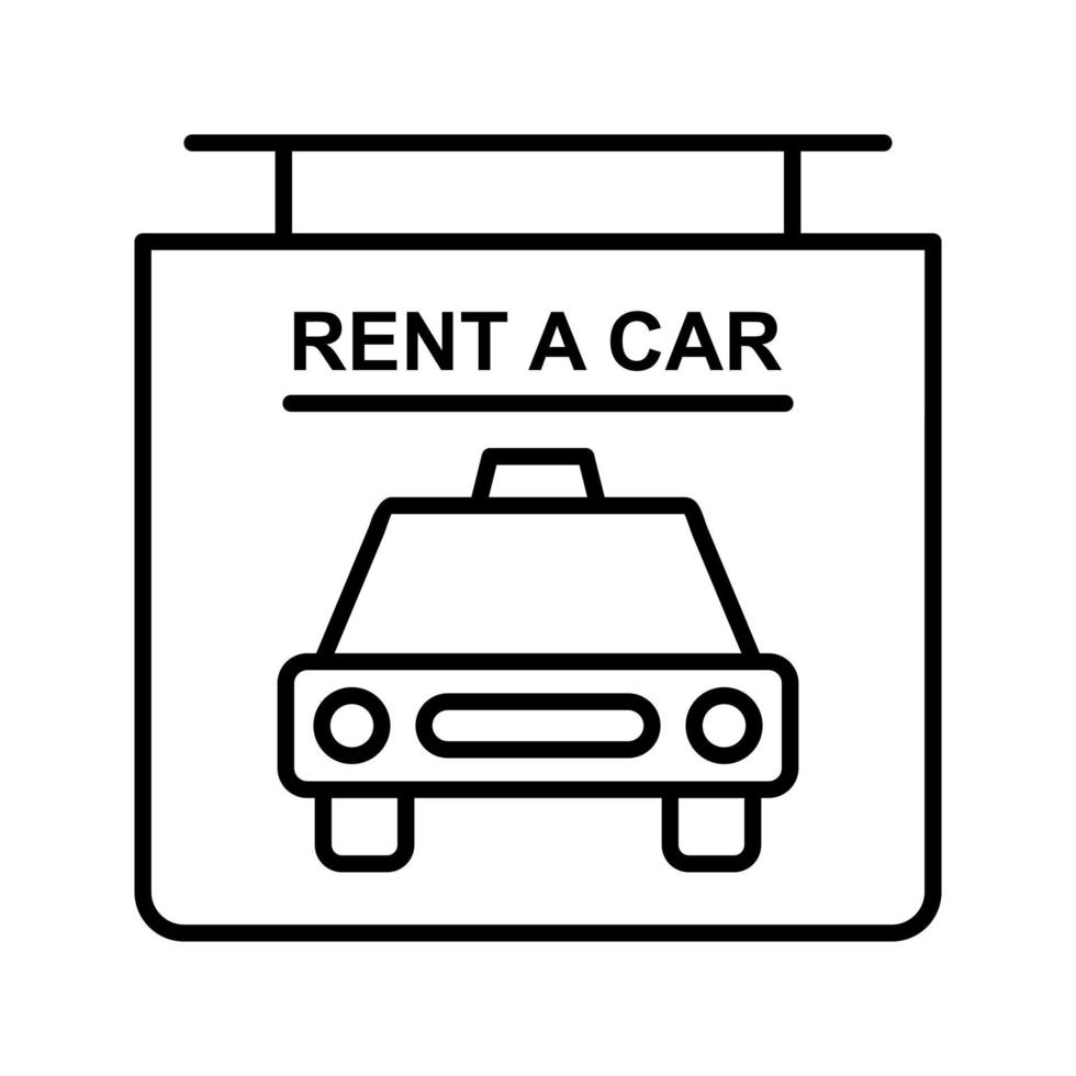 louer une icône de vecteur de voiture