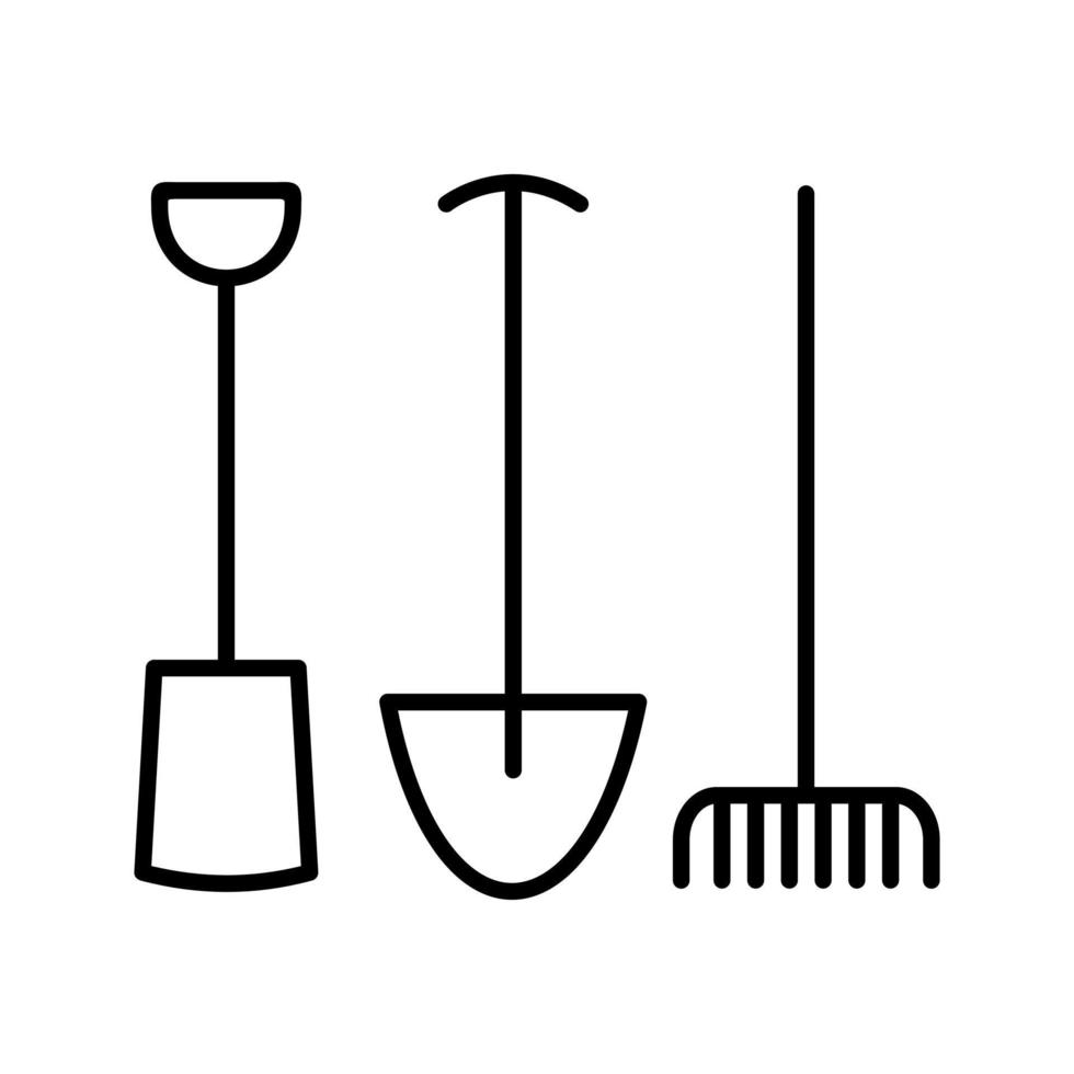 icône de vecteur d'outils de jardinage