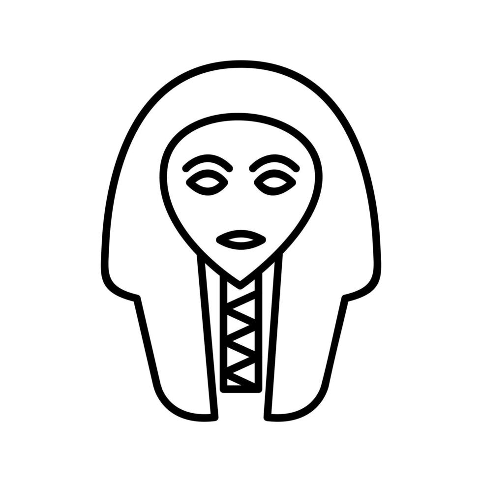 icône de vecteur de visage égyptien