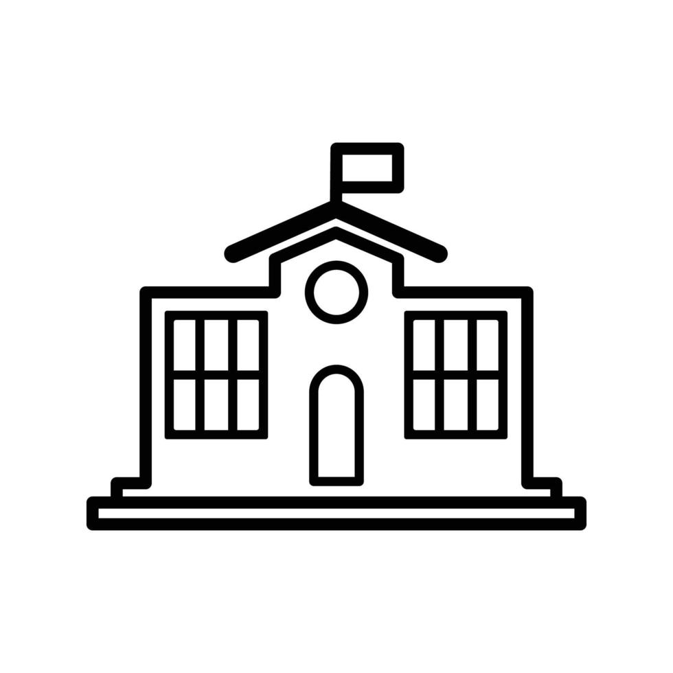 modèle de conception de vecteur d'icône de bâtiment scolaire